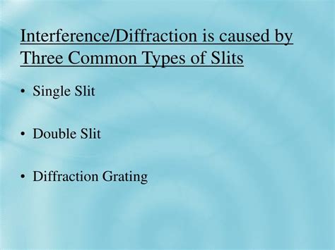 light interference  diffraction phenomena powerpoint
