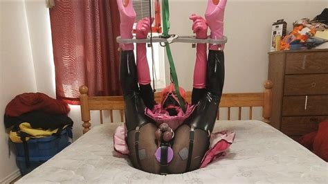 Sissy Maid Locked In Rigid Spreader Bar Ankles And Wrists Shemale BDSM BDSM Porn XHamster