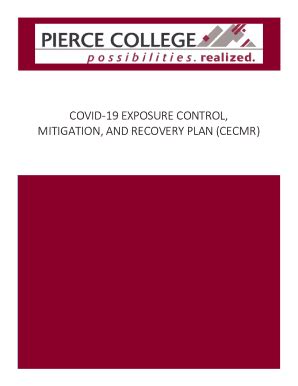 Fillable Online Pierce Ctc EdusitesdefaultCOVID 19 Exposure Control