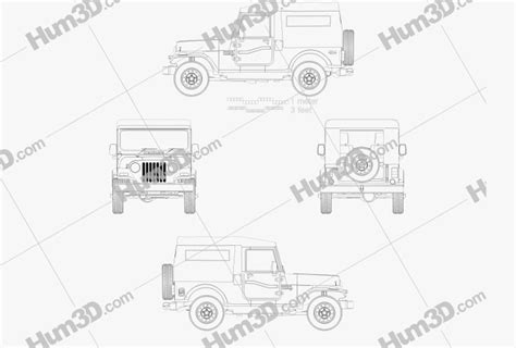 mahindra thar  blueprint dmodelsorg