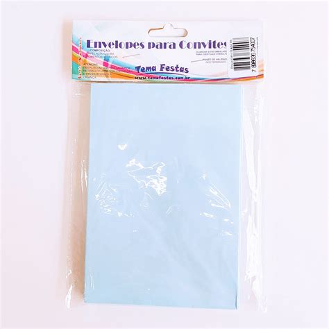 Envelope Para Convite Azul Bellopack Embalagens E Decora Es