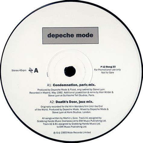 Depeche Mode – Condemnation (Paris Mix) (1993, Vinyl) - Discogs