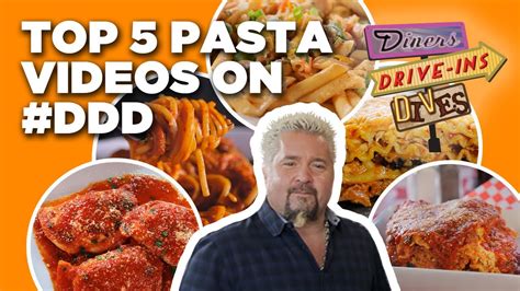 Top 5 DDD Pasta Videos Of ALL Time With Guy Fieri Diners Drive Ins