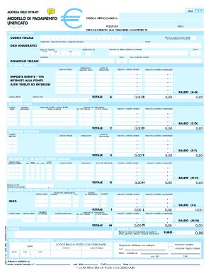 Fillable Online Dossier AGENZIA DELLE ENTRATE Mod F24 MODELLO DI
