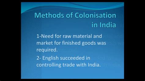 Methods Of Colonisation In India Class 8 YouTube