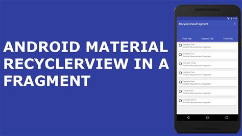 Part How To Implement Recyclerview In Android Android Material