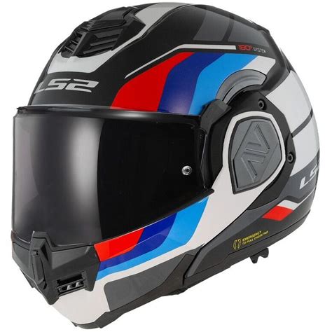 P J Ls2 FF906 ADVANT SPORT Approved Modular Helmet Black Blue Red For