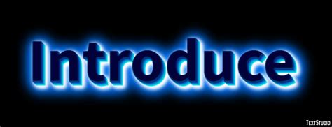 Introduce | 3D With Blue Glow | Text Effect Generator 
