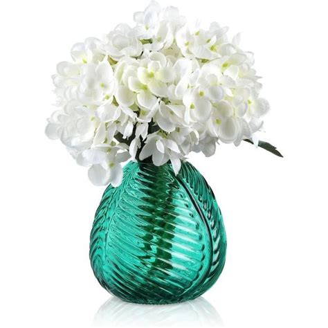 Petit Vase En Verre Vert Vase Bourgeon Pour Soliflore Fleur Vase