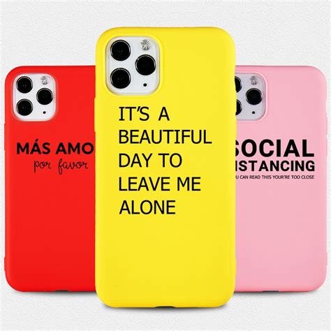 Funda de teléfono con letras geniales para IPhone carcasa trasera de