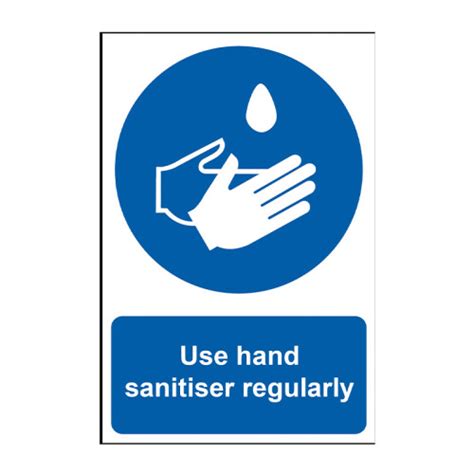 Centurion Use Hand Sanitiser Regularly Sign Self Adhesive Vinyl