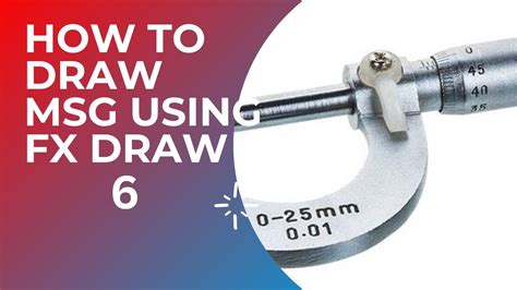 draw micrometer screw gauge scale  fx draw  youtube