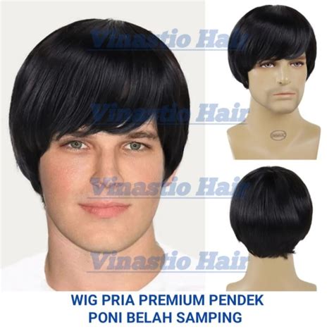 Jual Rambut Palsu Cowok Korea Keren Pendek Wig Laki Laki Poni Lurus