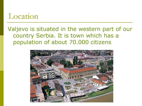 Valjevo As A Tourist Centre Ppt Download