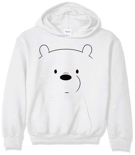 Polar Bear Cute Hoodietee Cartoon Ice Bear Etsy Cute Hoodie