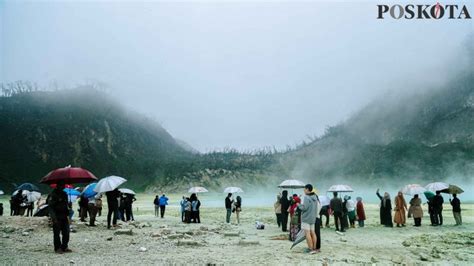 Destinasi Wisata Kawah Putih Bandung Diserbu Pengunjung Saat Libur