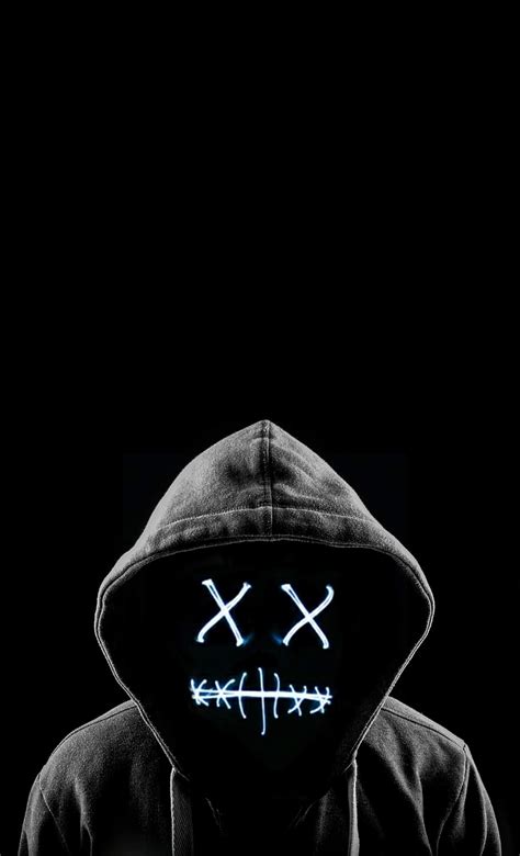 HD wallpaper: mask, purge, creepy, hoodie, stare, lockscreen wallpaper ...