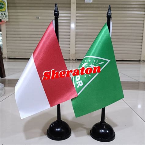 Jual Tiang Kayu Meja Bendera Ansor Indonesia Shopee Indonesia