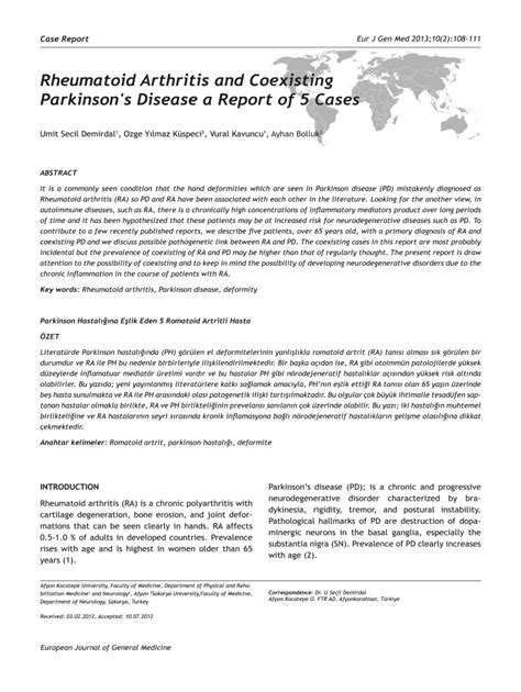 Fillable Online Rheumatoid Arthritis And Coexisting Fax Email Print