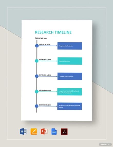 Research Timeline Template - 11+ Word, PDF Document Downloads