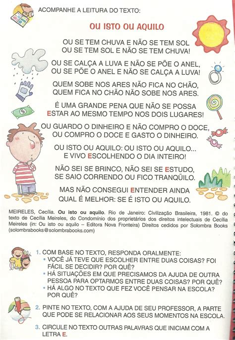 Mundinho da Criança Alfabetização Atividades Dia da Escola