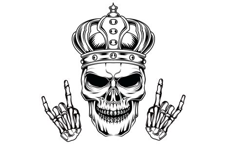 King of Skull Hand Drawing Vector Graphic by Epic.Graphic · Creative Fabrica