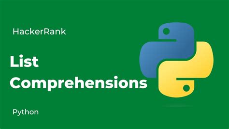 Python HackerRank Solutions List Comprehensions YouTube