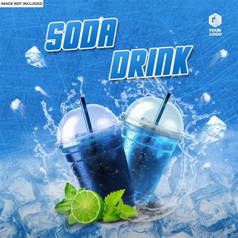 premium psd advertisement design  soda drink product