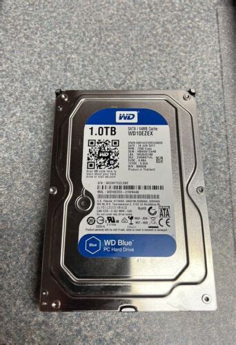 WD Blue WD10EZEX-21WN4A0 1TB SATA 7200rpm 64MB Cache 3.5" HDD " TESTED ...