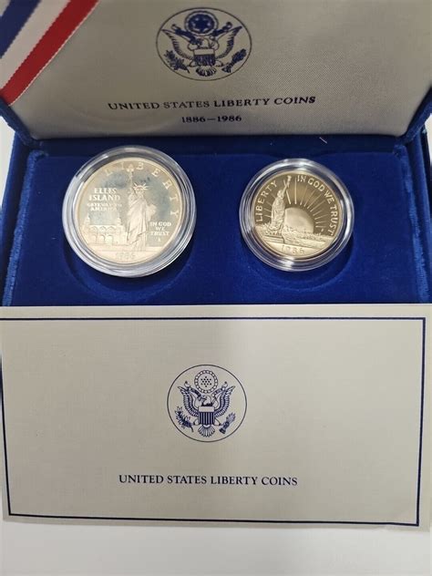 Proof Statue Of Liberty Coin Silver Dollar And Clad Half Us Mint