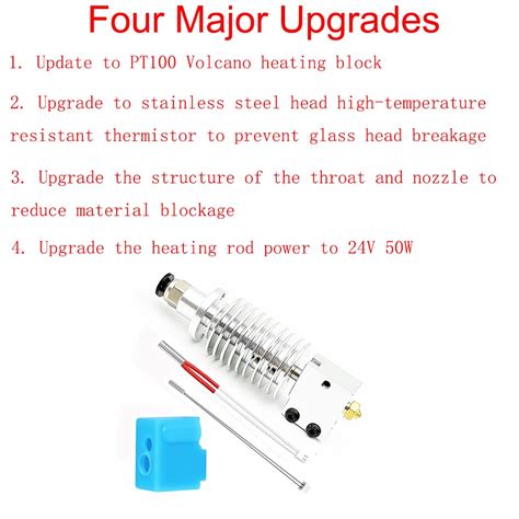 Hzdadeve Volcano Hotend Para Anycubic Upgrade Hot End Reemplazo Cabezal De Impresi N Extrusora