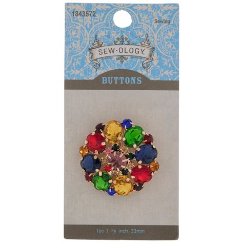 Multi Color Rhinestone Shank Button Mm Hobby Lobby