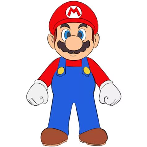how to draw mario easy