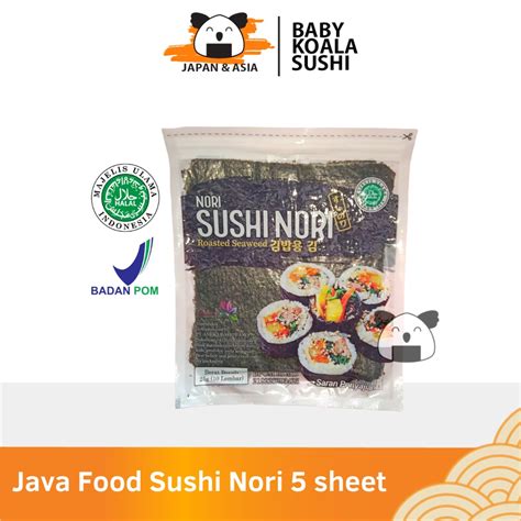 Jual Java Super Food Nori Sushi Gold Lembar Halal Seaweed Rumput