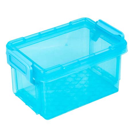 Blue Storage Box with Lid 0.7L | Home Organization | At Home