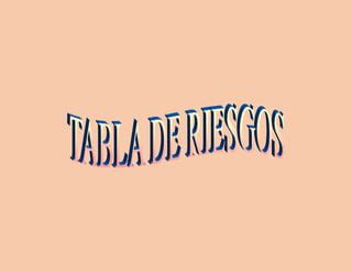 Tabla De Riesgos PPT Descarga Gratuita