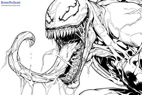 Venom Para Imprimir - Venom Para Colorir + De 25 Desenhos Para Imprimir e Pintar