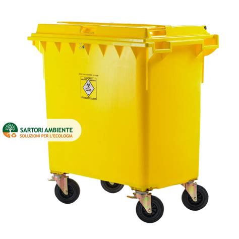 770 Litre 4 Wheeled Lockable Clinical Waste Bin