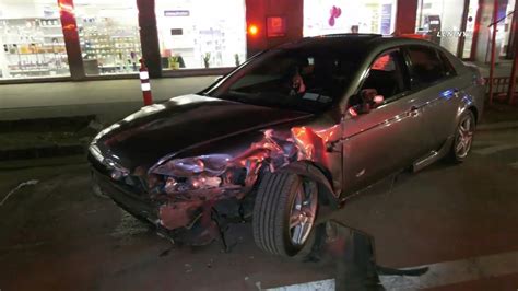 Caught On Camera Car Runs Red Light T Bones Suv Injures Mta Worker Youtube