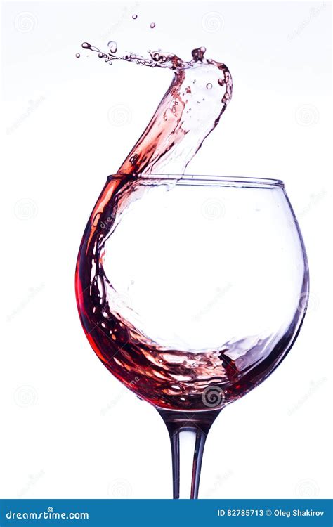 Wine Splashing In Glass Stock Image Image Of Plastic