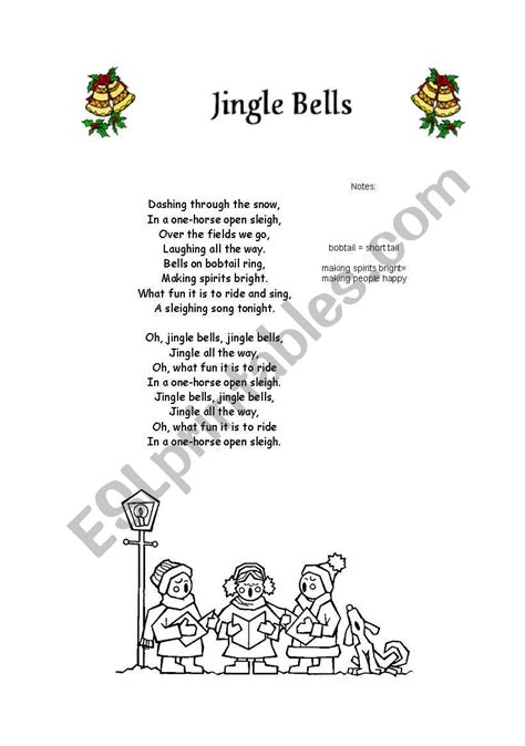 Jingle Bells Printable Lyrics