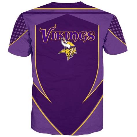 Nfl Football Minnesota Vikings Men S T Shirt 3d Short Sleeve O Neck 4 Fan Shop