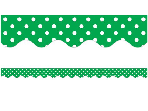 Green Polka Dots Border