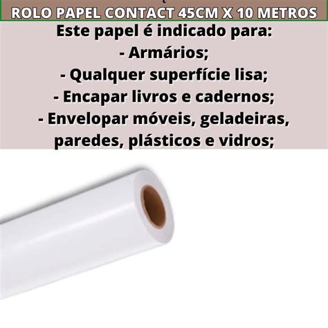 Papel Adesivo Em Rolo - Rolo Papel Adesivo Liso Branco Vinil Contact Lavável em Promoção ...