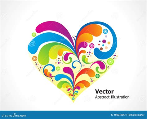 Abstract Colorful Floral Heart Royalty Free Stock Photo Image