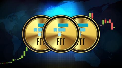 Fundo de tecnologia futurista abstrato do ftx token ftt gráfico de