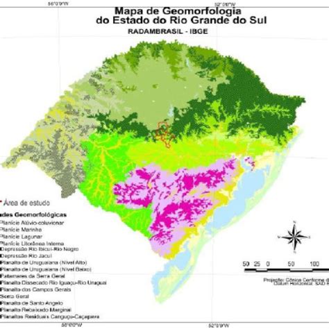 Perfil topográfico representando o relevo da região. | Download ...
