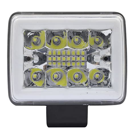 Par De Faros Con Leds Blancos Estrobo Y Ojo De Ngel Verde Tunix