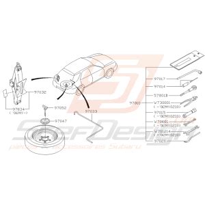 Sch Ma Trousse Outils Et Cric Origine Subaru Wrx Sti