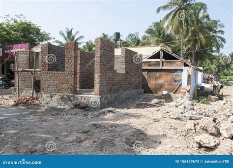 Construction Of A House In India Editorial Photography Image Of